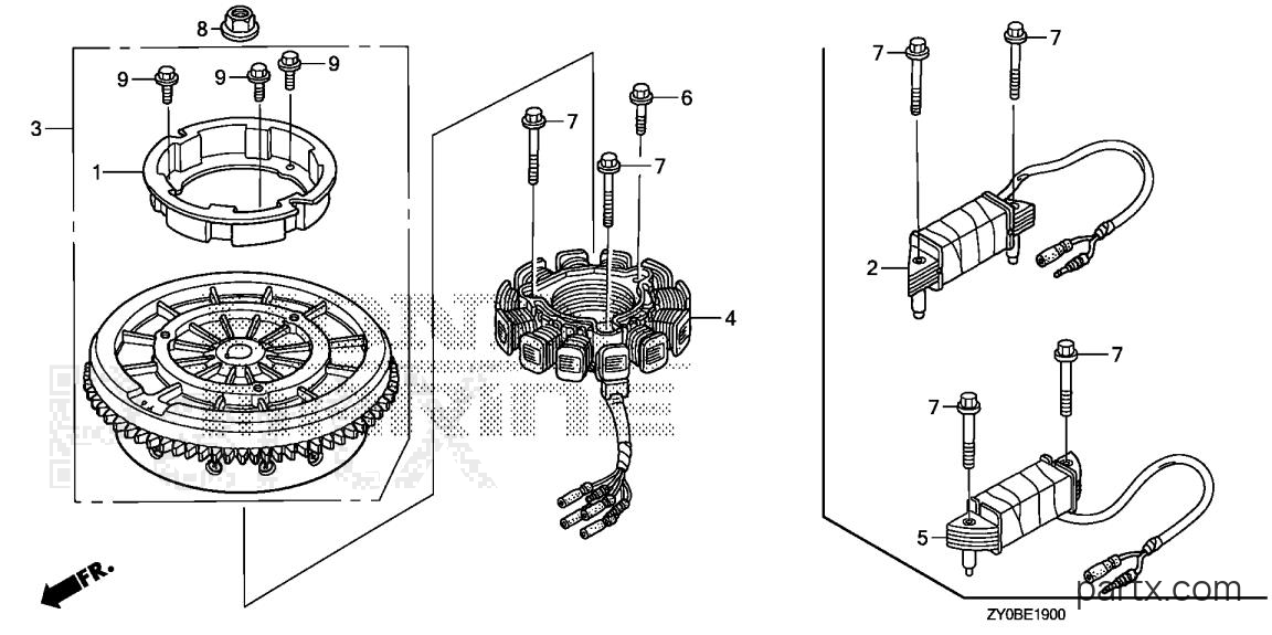 Honda BF15DK2 LHTA - FLYWHEEL