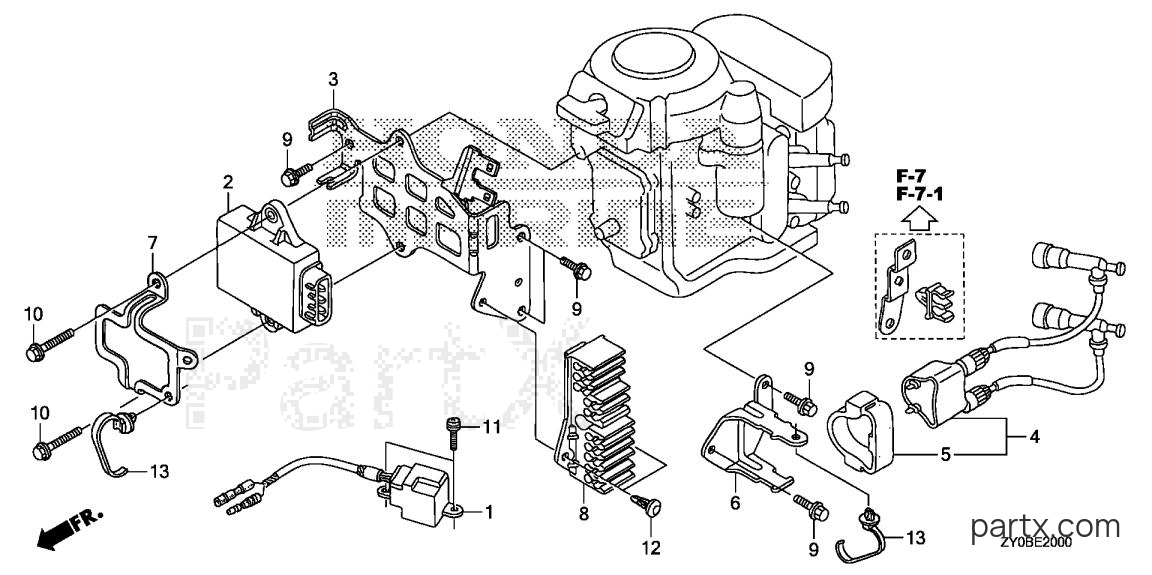 Honda BFP20DK0 LRTA - IGNITION COIL - C.D.I. UNIT