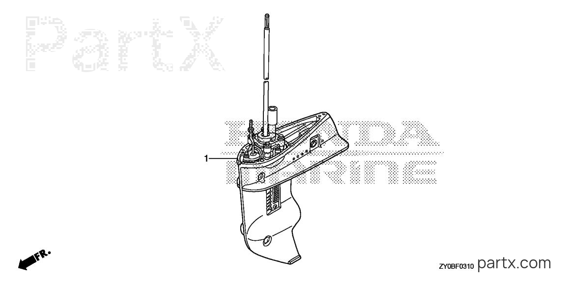 Honda BF20DK0 LRTA - GEAR CASE ASSY.
