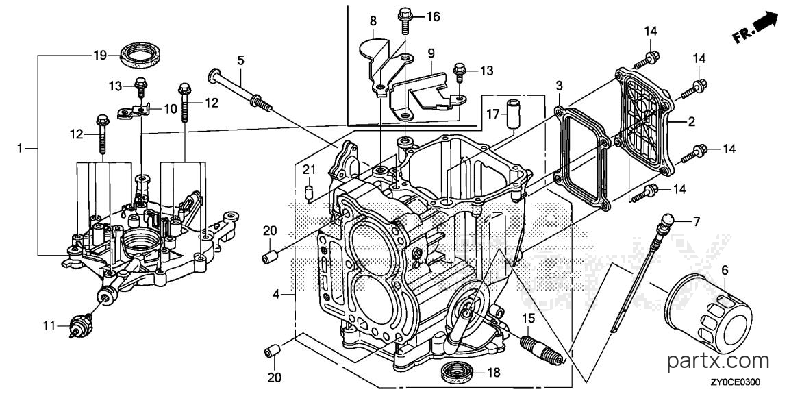 Honda BF15DK3 SHA - CYLINDER BLOCK