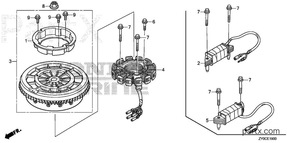 Honda BF20DK3 LHA - FLYWHEEL