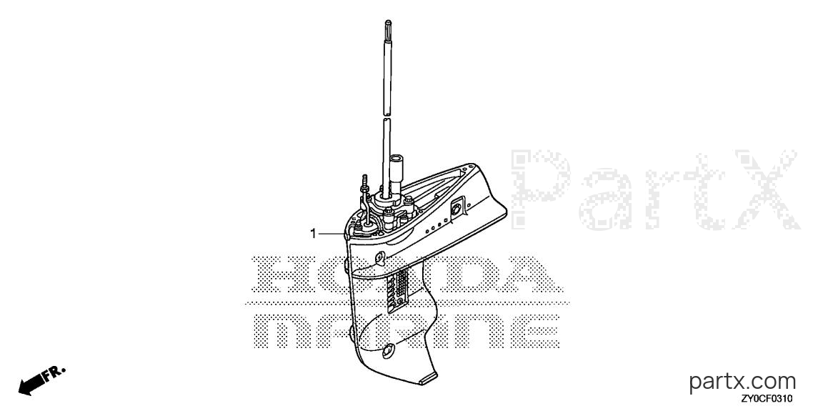 Honda BF20DK3 SRTA - GEAR CASE ASSY.
