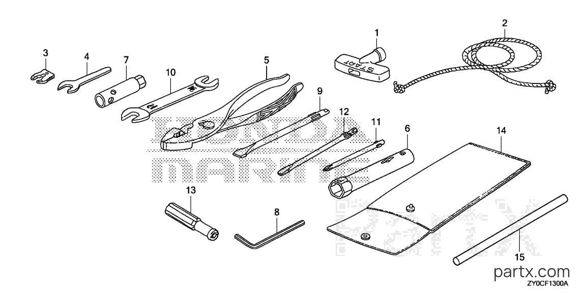 Honda BF20DK3 LHA - TOOL