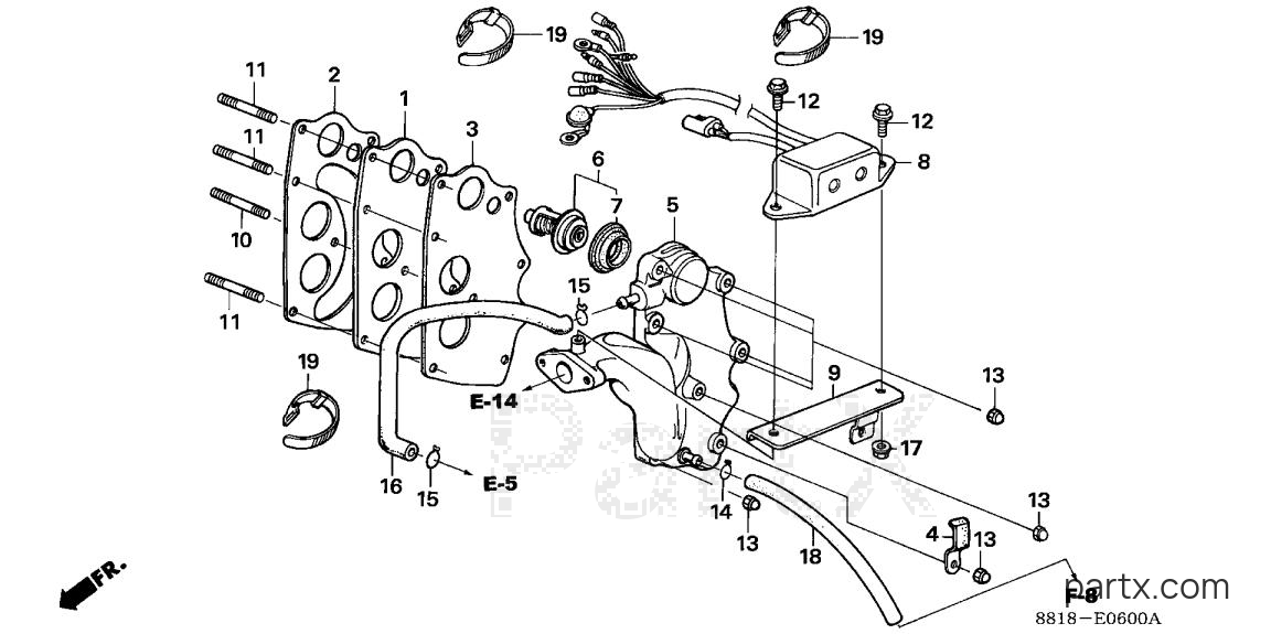 Honda BF8A3 SA - INLET MANIFOLD