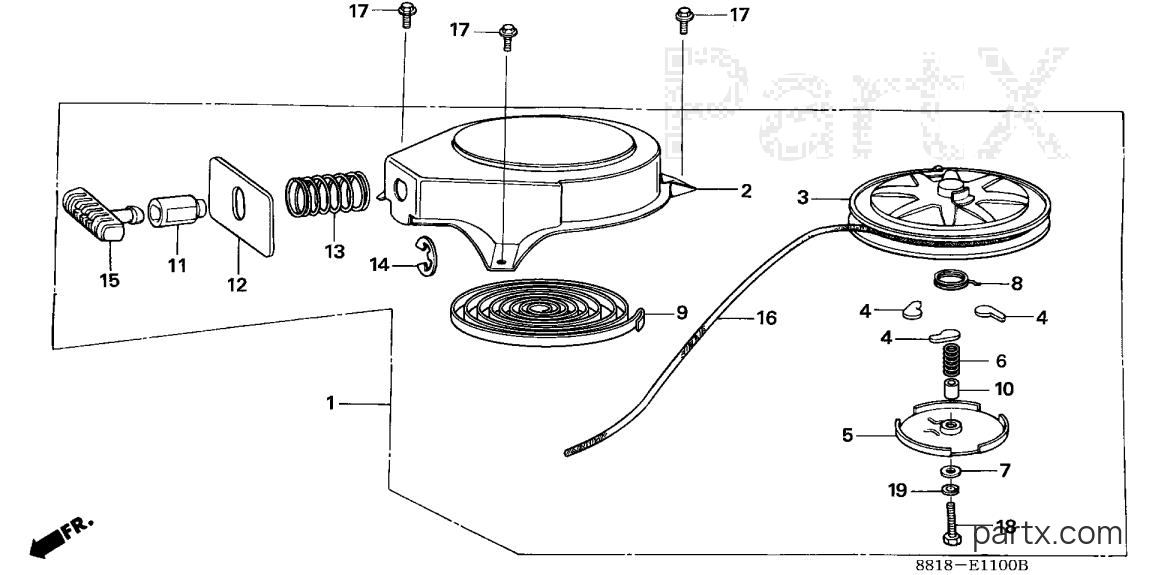 Honda BF8A5 LA - RECOIL STARTER