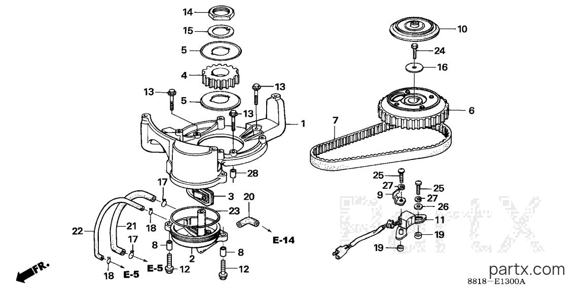 Honda BF8A6 SA - CAM PULLEY
