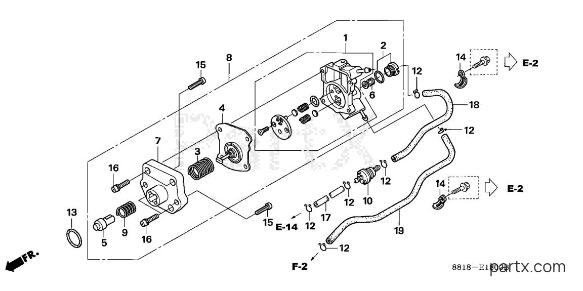 Honda BF8A3 SA - FUEL PUMP