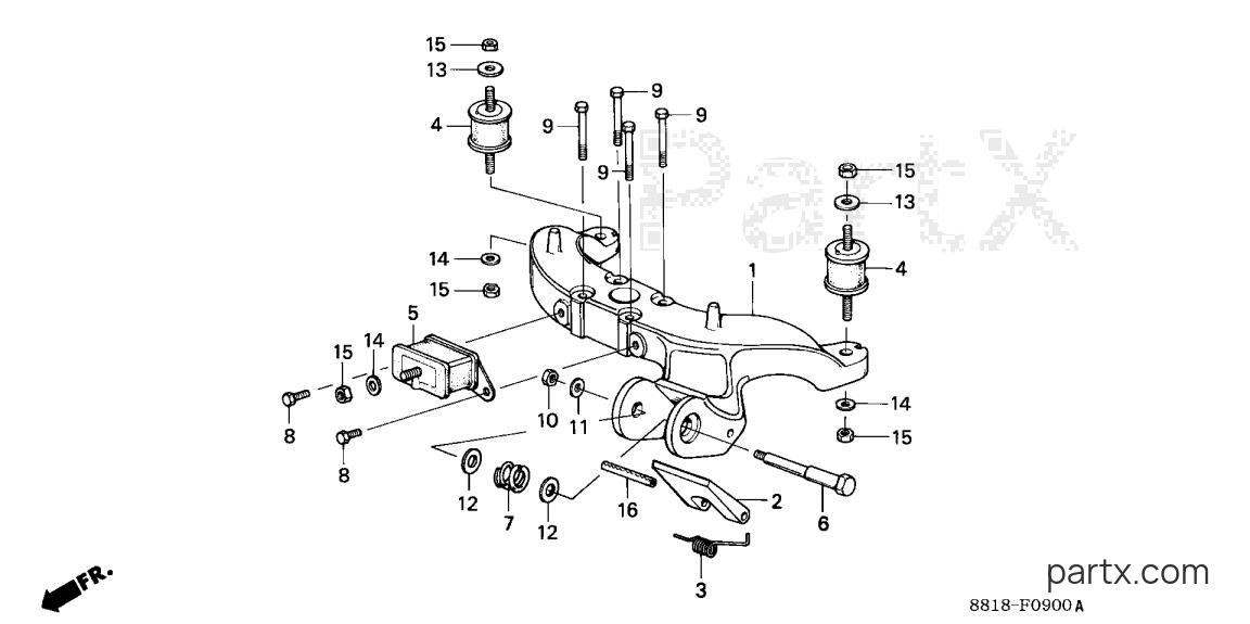 Honda BF8A6 SA - MOUNT FRAME