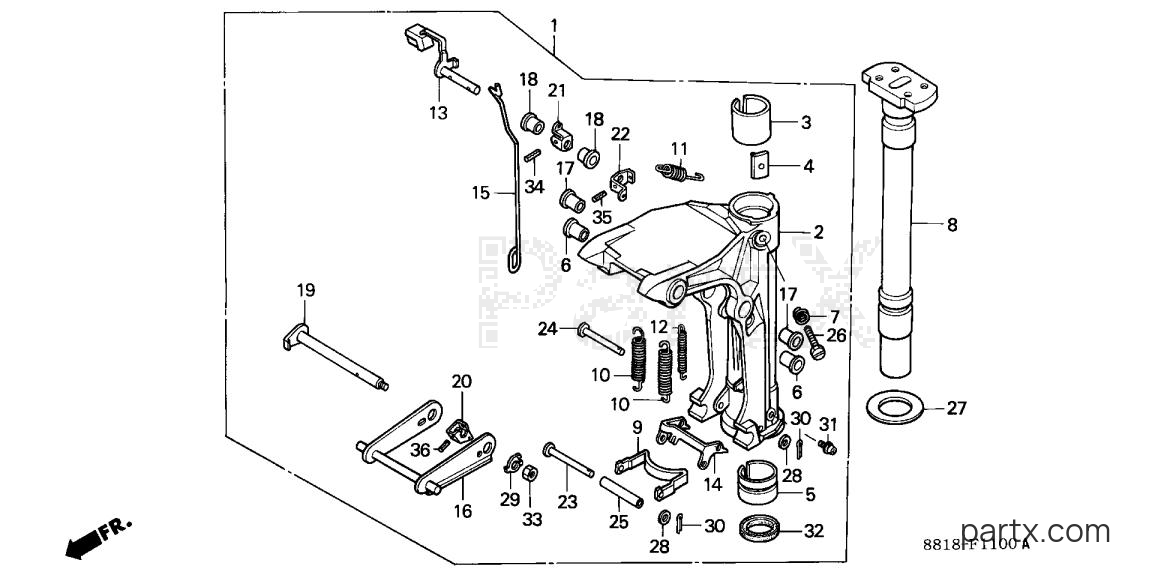 Honda BF8A5 SA - SWIVEL CASE