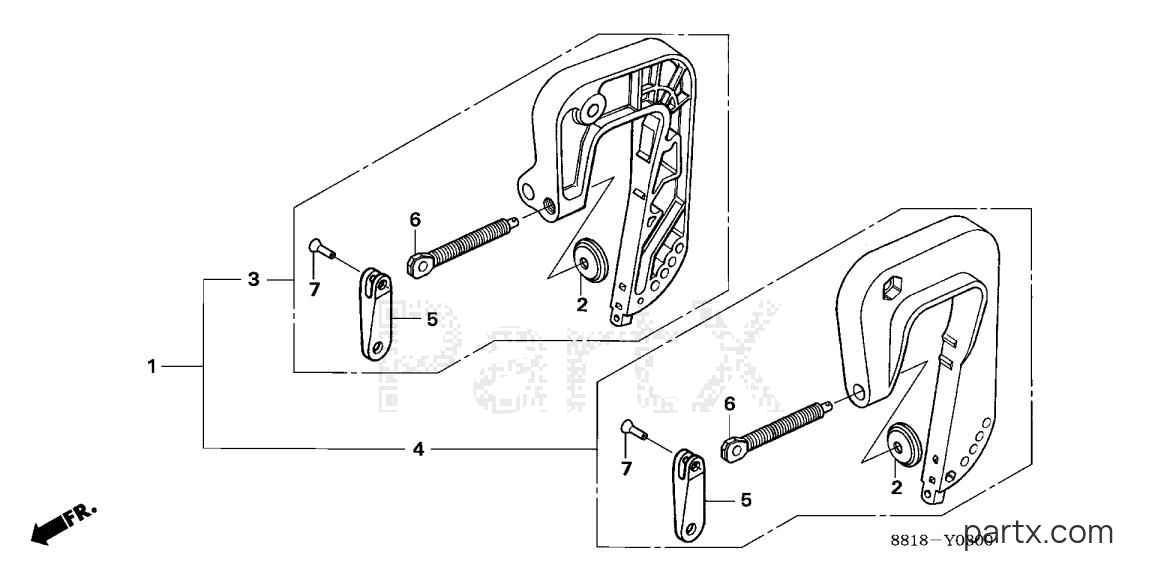 Honda BF8A5 SA - STERN BRACKET KIT
