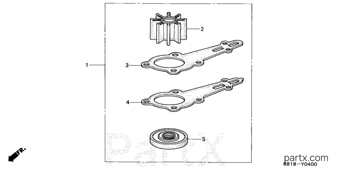 Honda BF8AK0 SA - WATER PUMP IMPELLER KIT