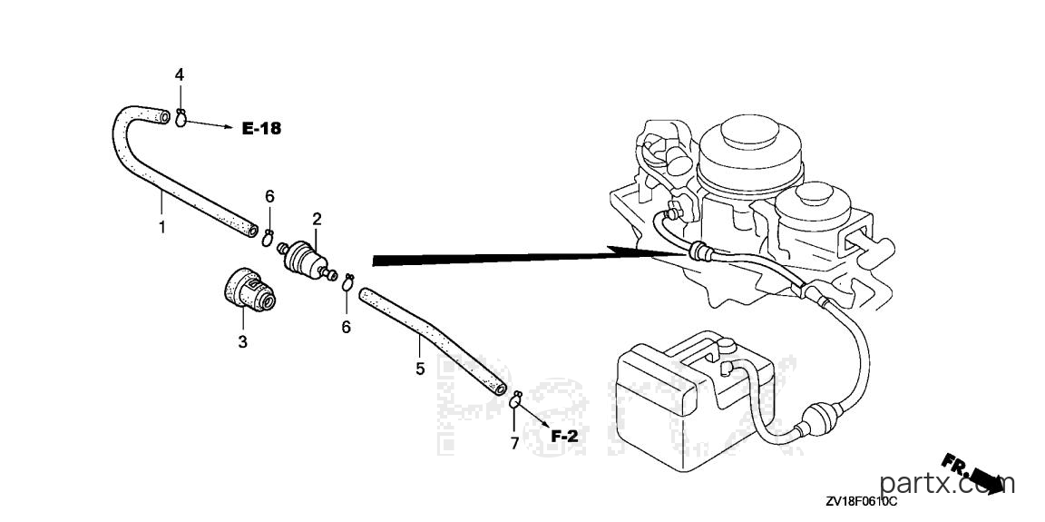 Honda BF5A3 SA - FUEL STRAINER