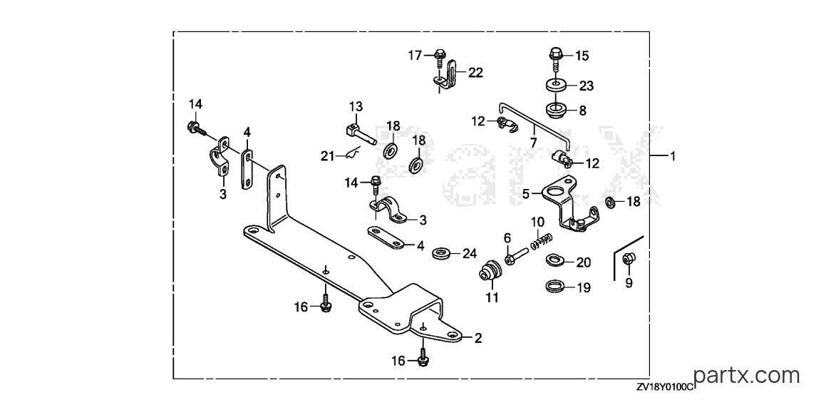 Honda BF5A6 LA - REMOTE CONTROL KIT