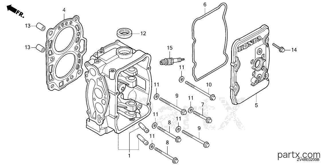Honda BF9.9AX XA - CYLINDER HEAD
