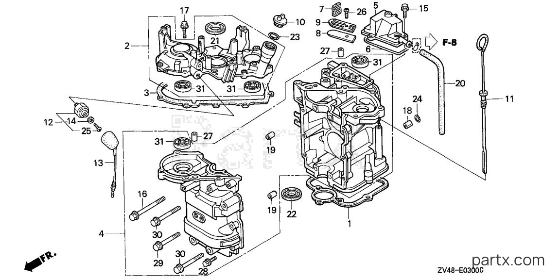 Honda BF9.9AY XAS - CYLINDER