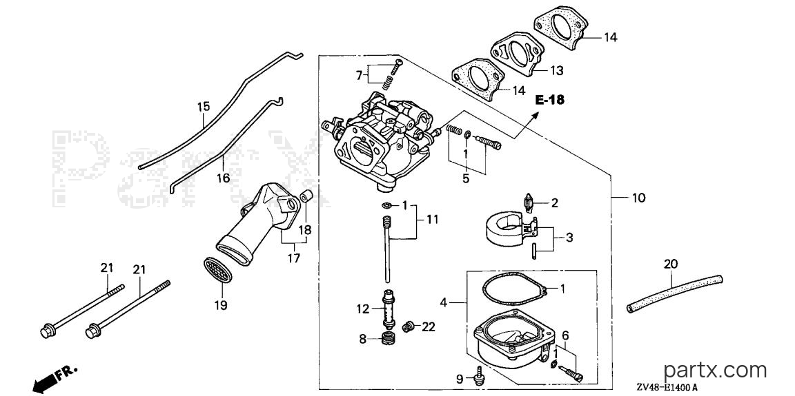 Honda BF9.9AY LA - CARBURETOR