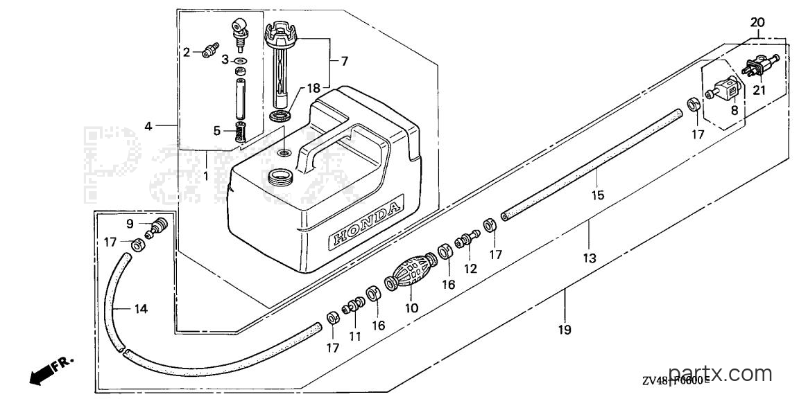 Honda BF15AY LA - FUEL TANK