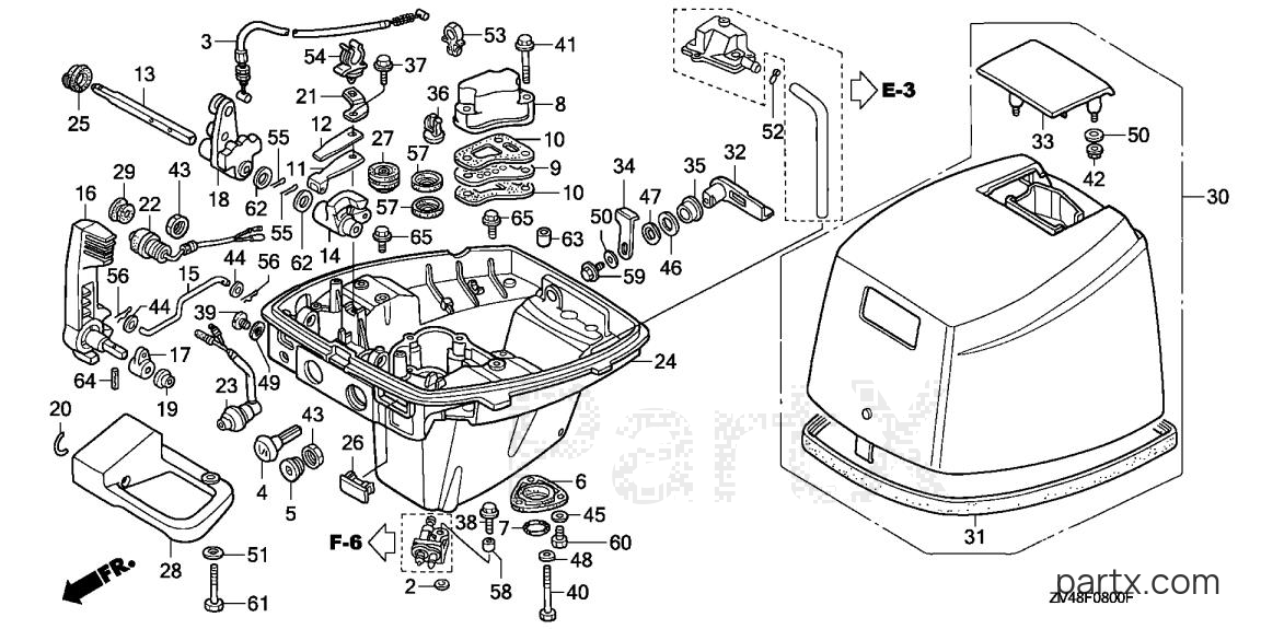 Honda BF15A1 SA - OIL CASE - ENGINE COVER