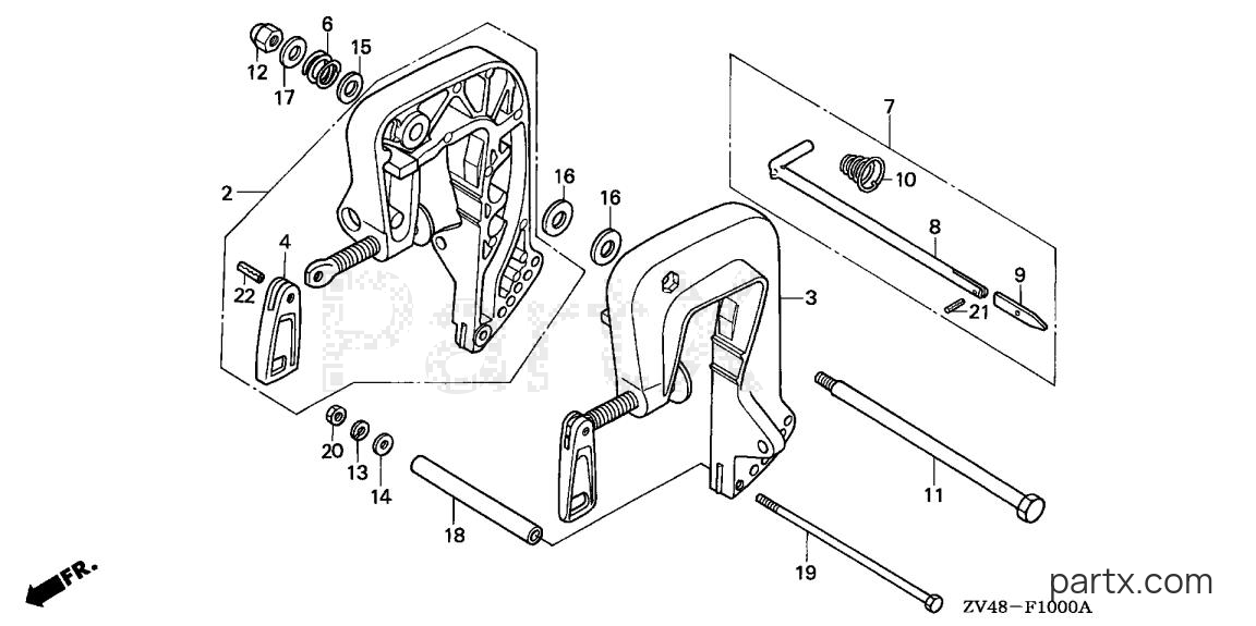 Honda BF15A1 XAS - STERN BRACKET
