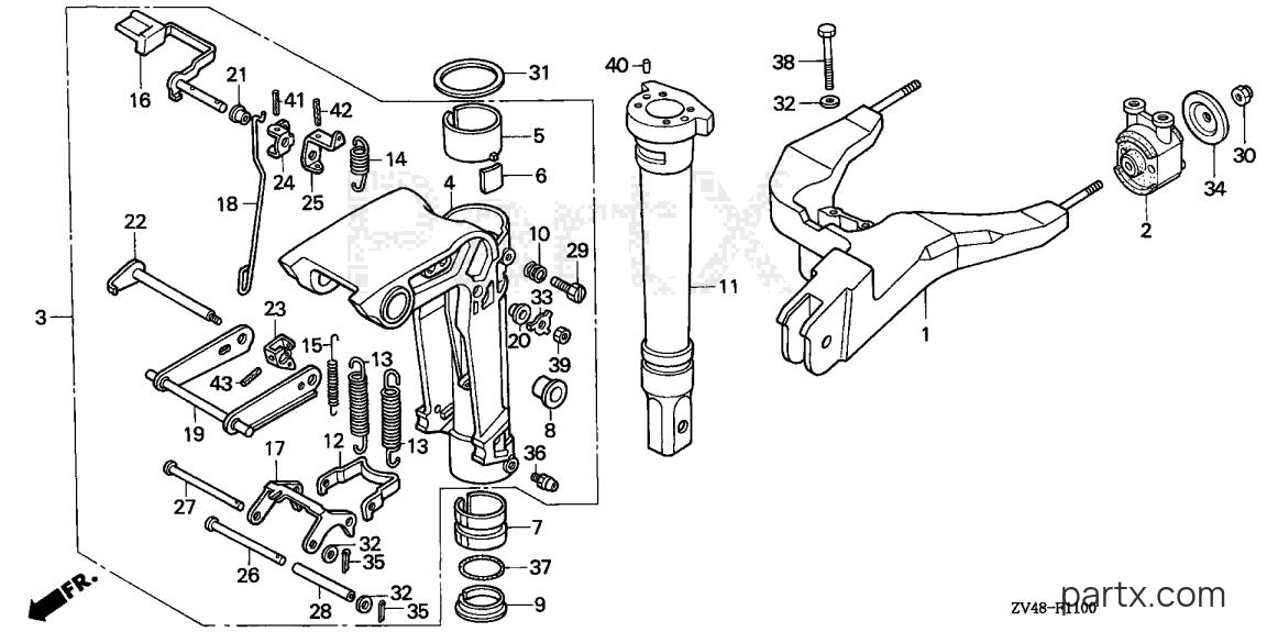 Honda BF9.9AY LAS - SWIVEL CASE
