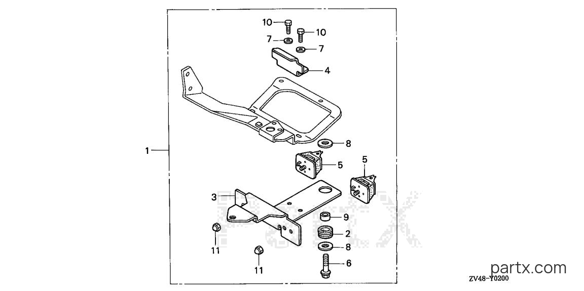 Honda BF9.9AX SA - BRACKET KIT