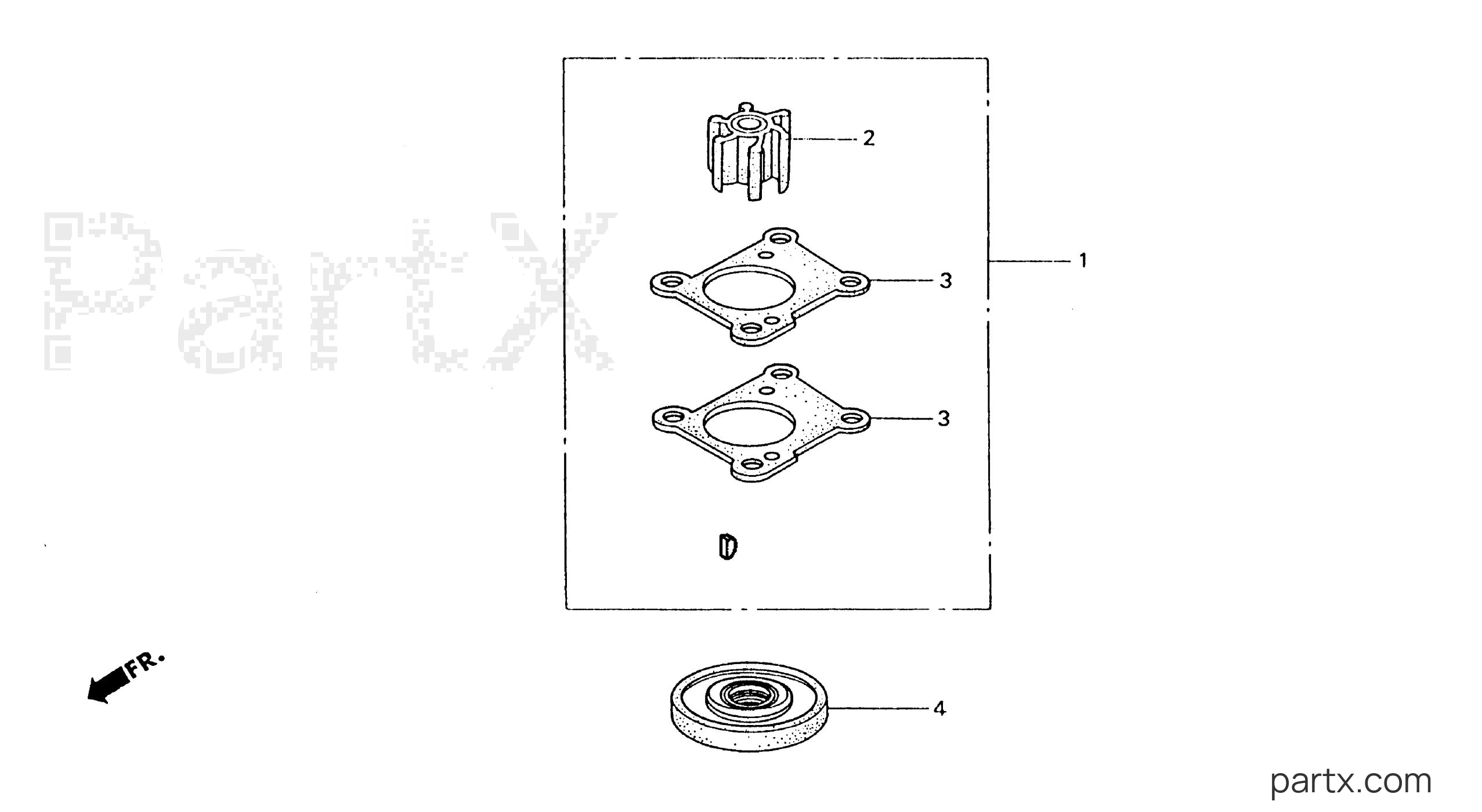 Honda BF15A2 SAS - WATER PUMP IMPELLER KIT