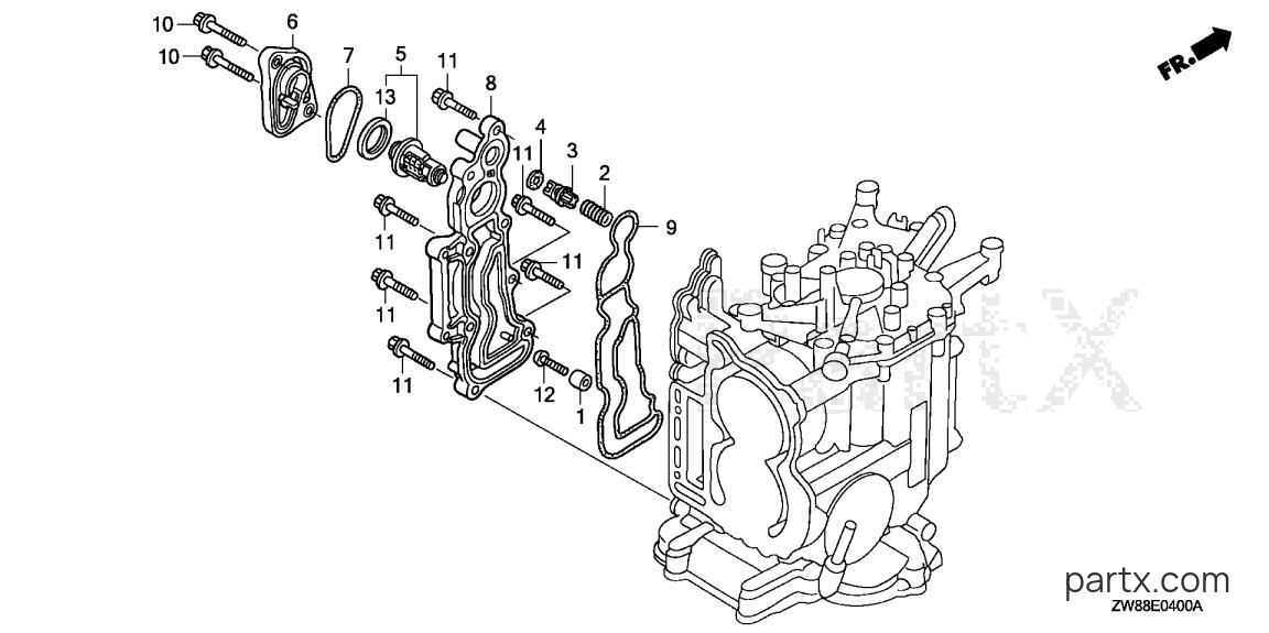Honda BFP8D3 XHSA - THERMOSTAT
