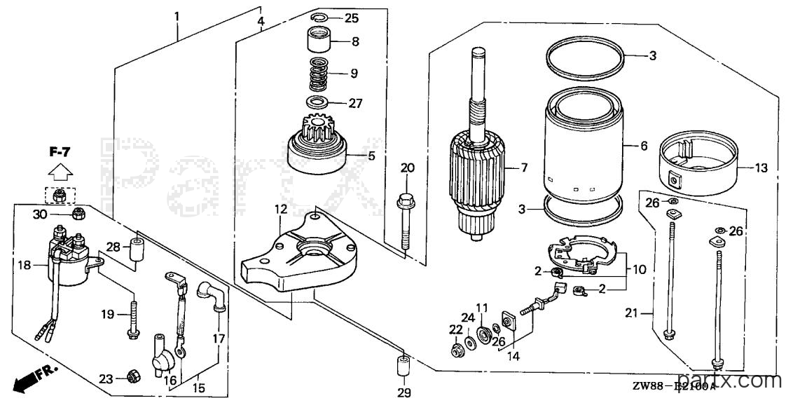 Honda BF9.9D3 LRA - STARTER MOTOR