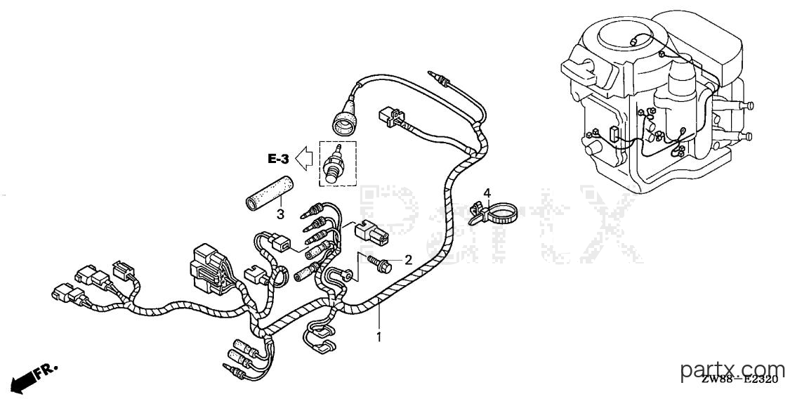 Honda BFP8D3 XRA - WIRE HARNESS