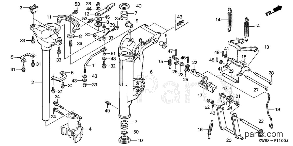 Honda BF8D3 SHSA - SWIVEL CASE (1)