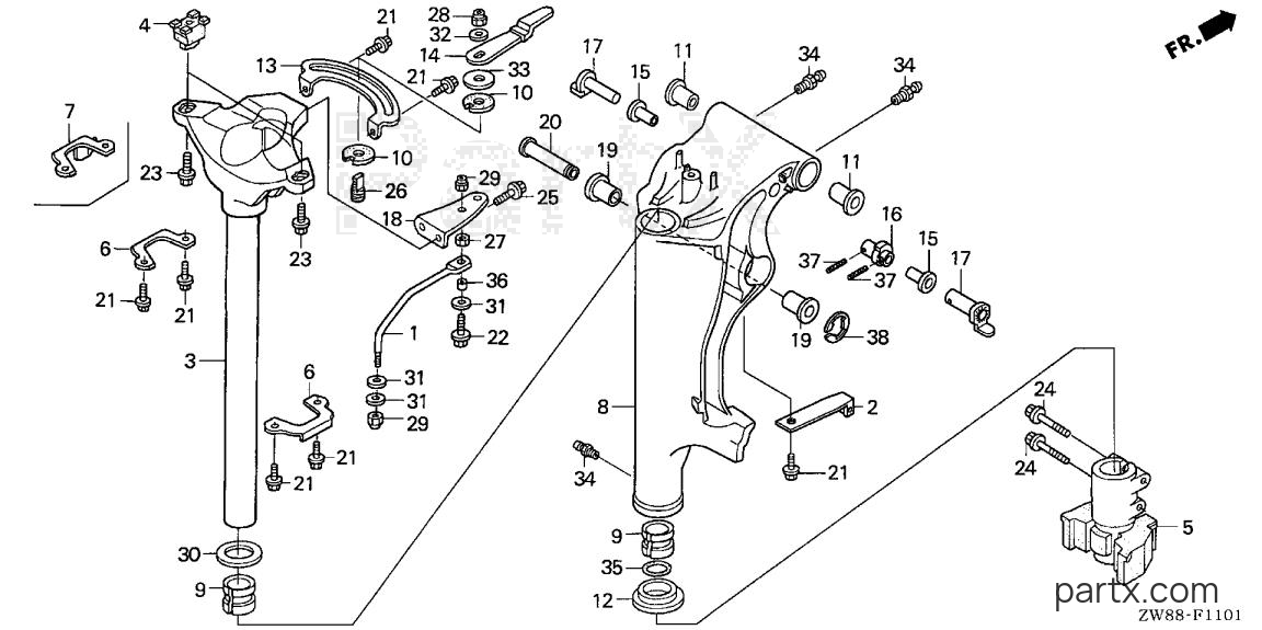 Honda BFP8D4 LRTA - SWIVEL CASE (2)