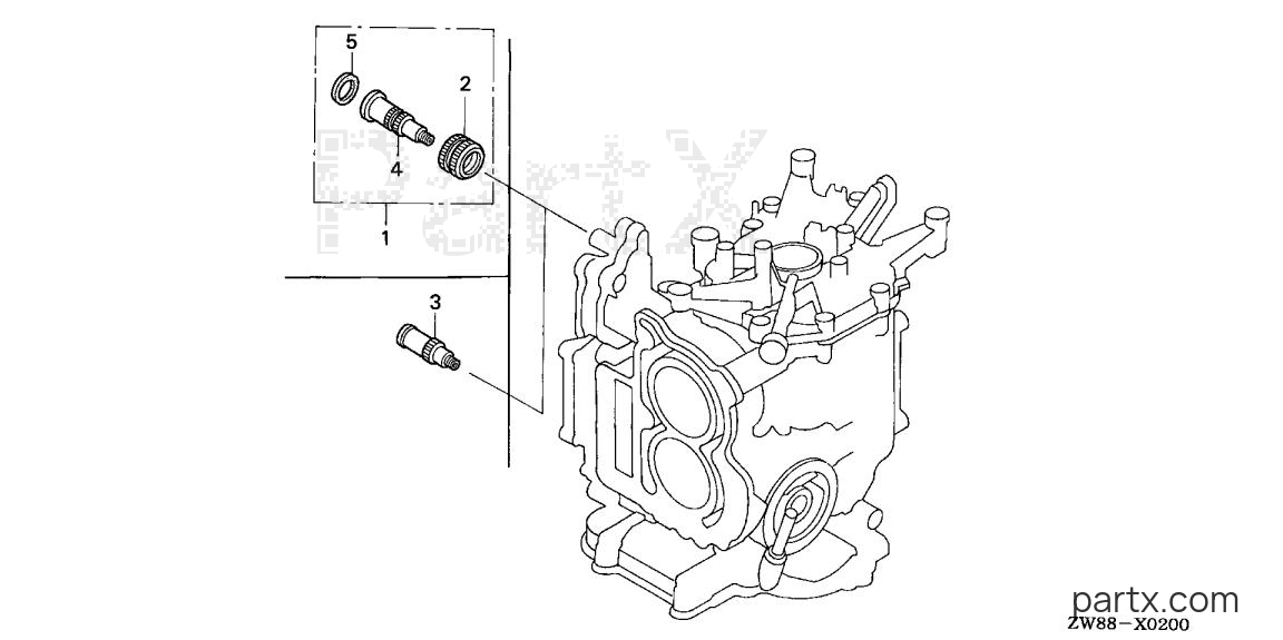 Honda BF8D4 LRA - WATER HOSE JOINT KIT
