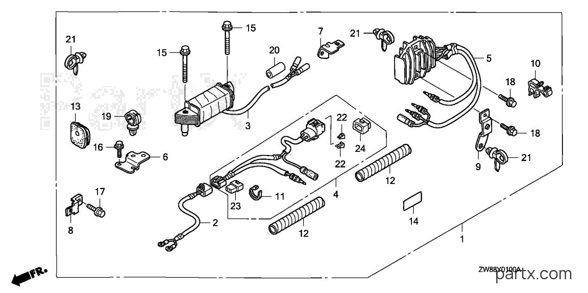 Honda BF9.9D3 SA - CHARGE COIL KIT