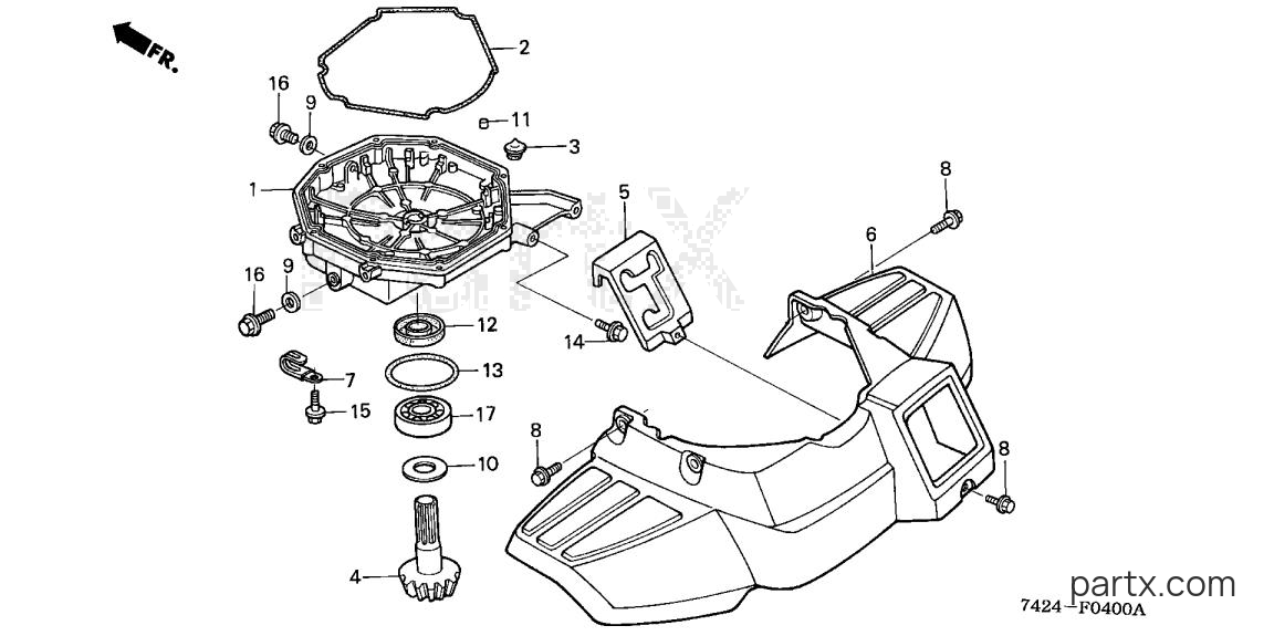 Honda HP400K1 BA - REDUCTION CASE