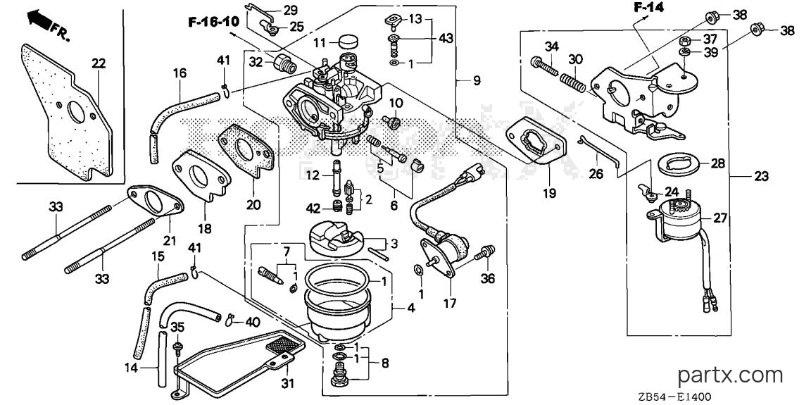 Honda EV4010 BA - CARBURETOR