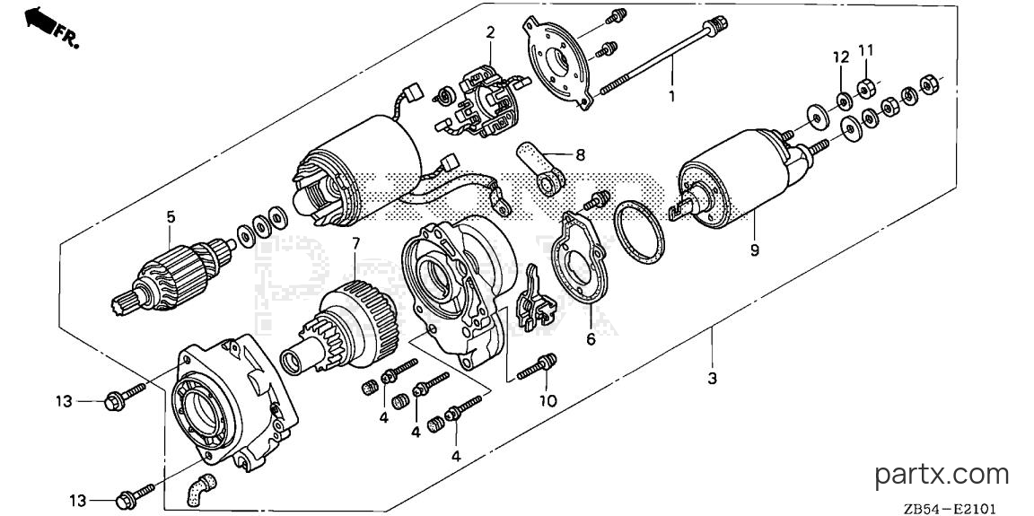 Honda EV6010 AN - STARTER MOTOR (2)