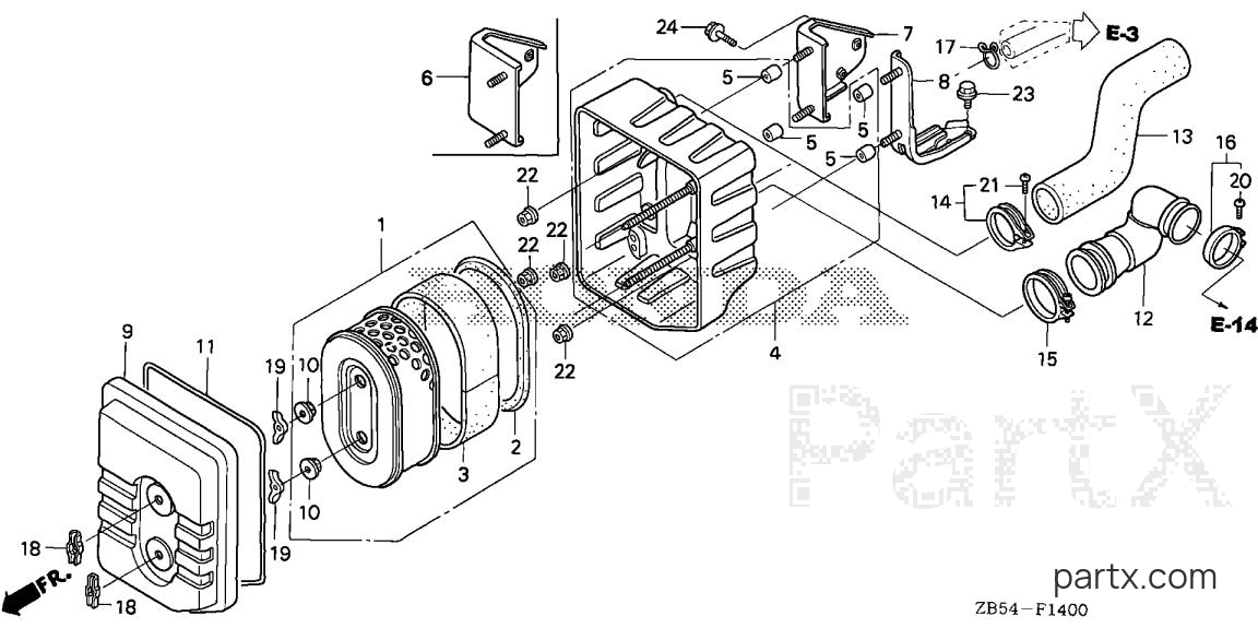 Honda EV6010 FA - AIR CLEANER