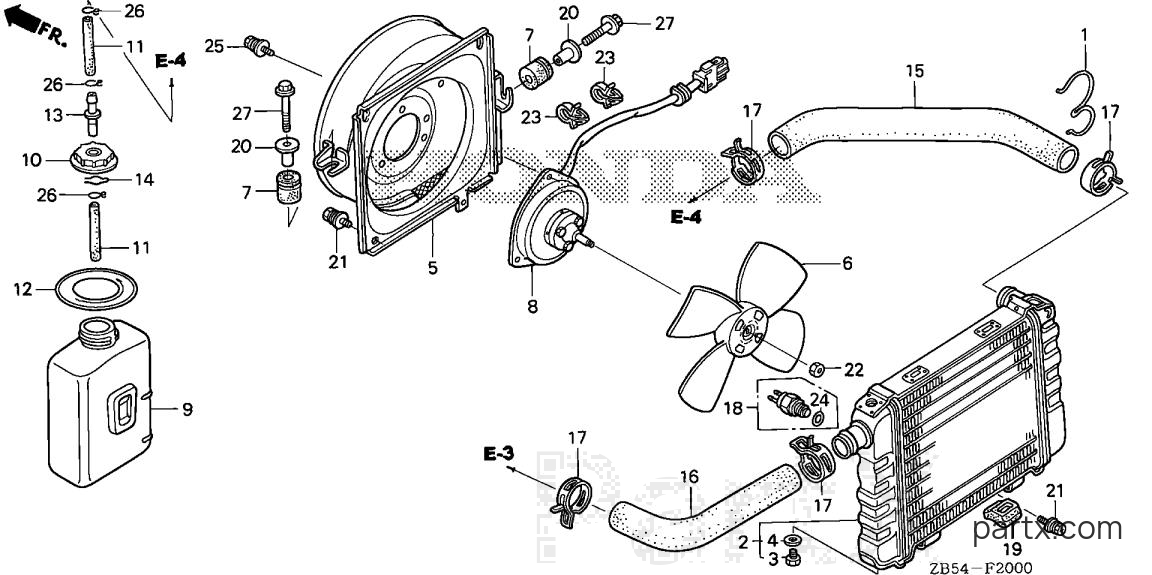Honda EV6010 FA - RADIATOR