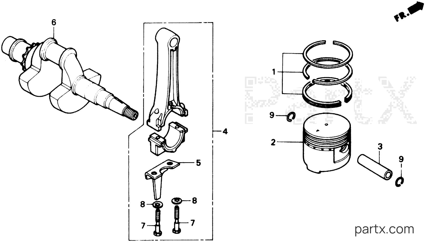 Honda HS35 A - CRANKSHAFT