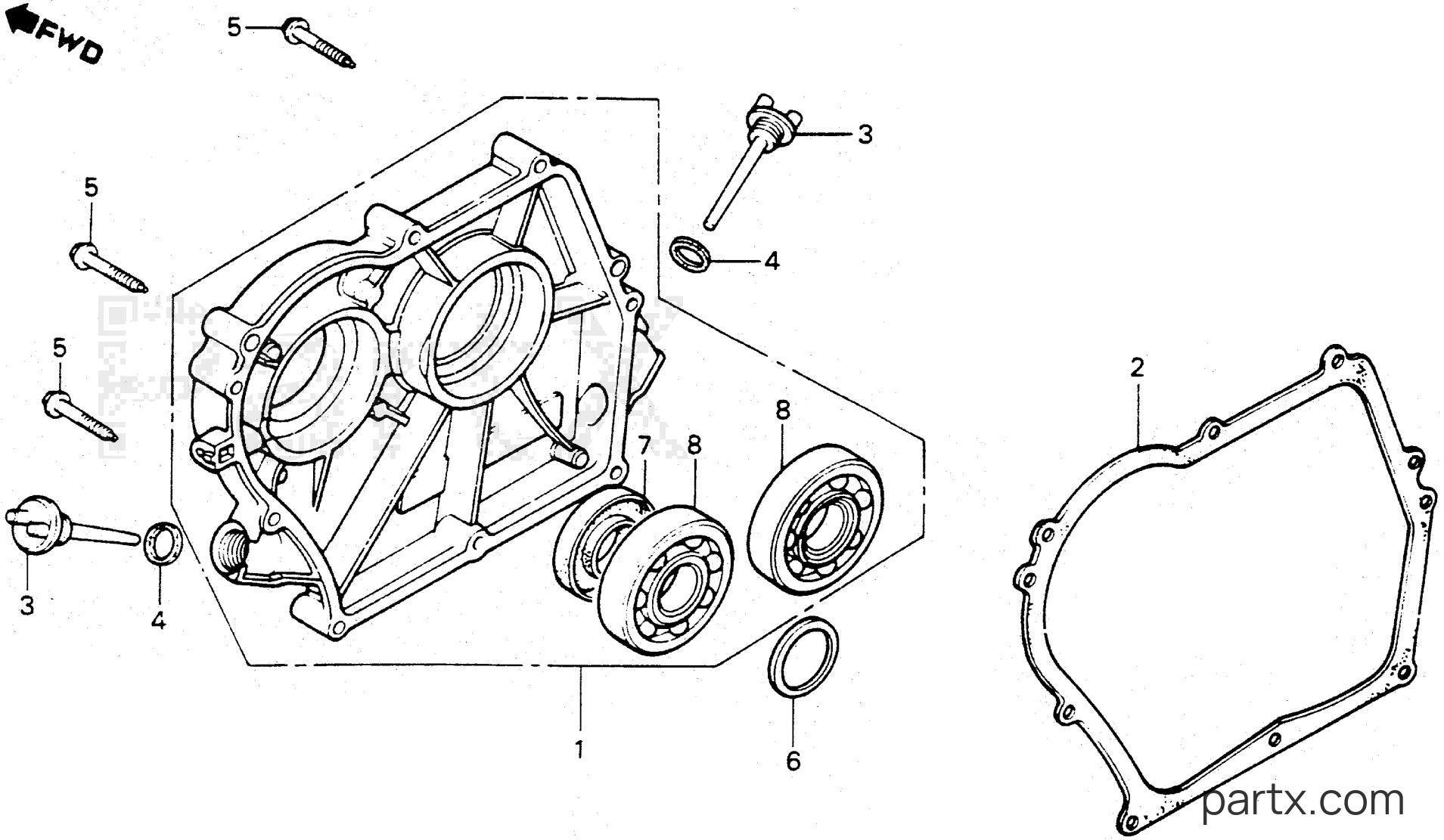 Honda HS50 TA - CRANKCASE
