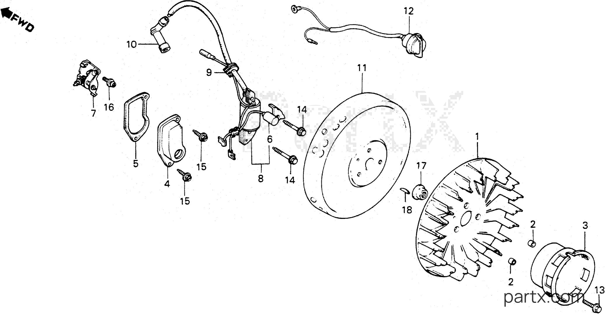 Honda HS50 WA - FLYWHEEL