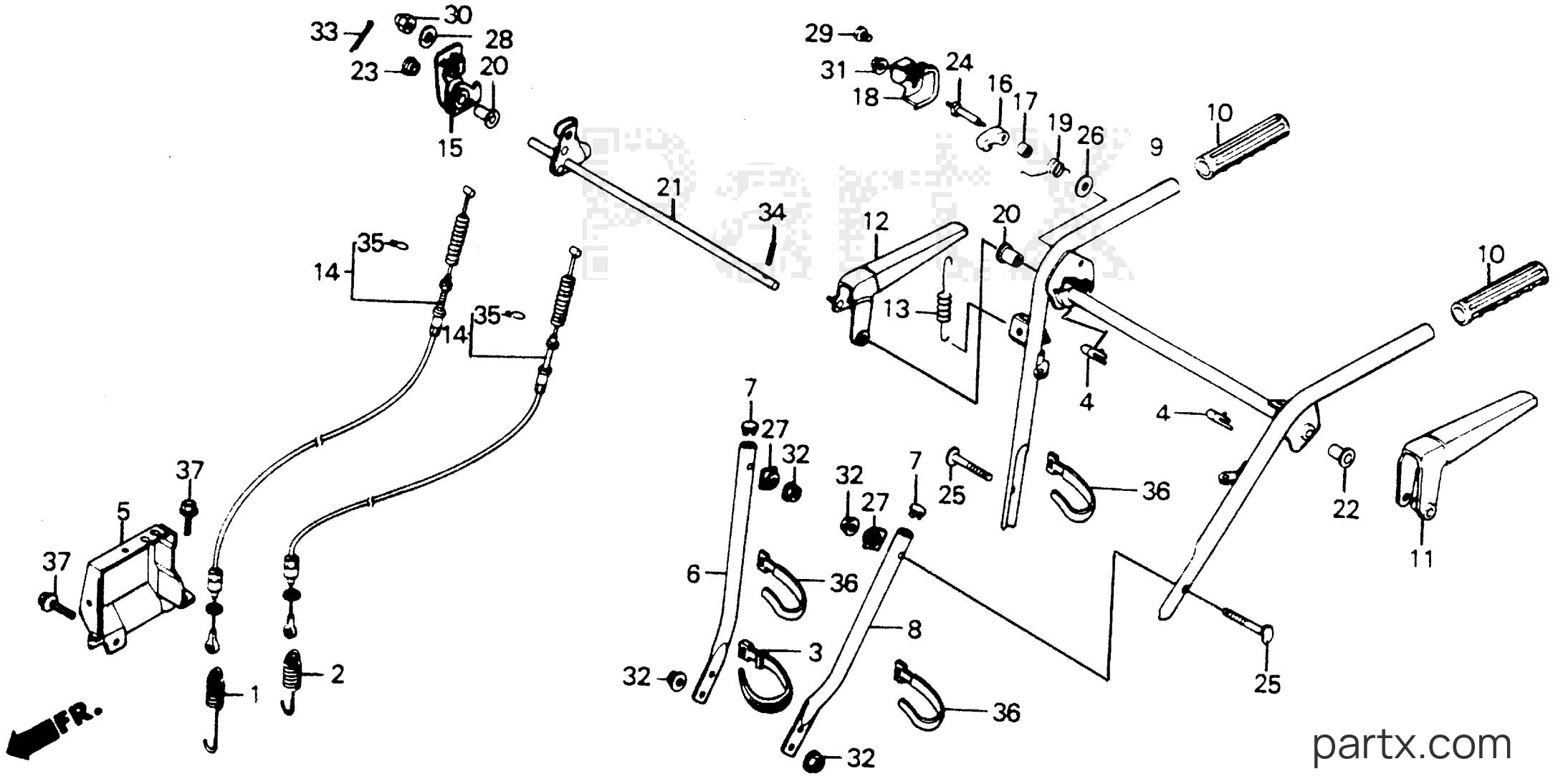 Honda HS55K2 TA - HANDLEBAR
