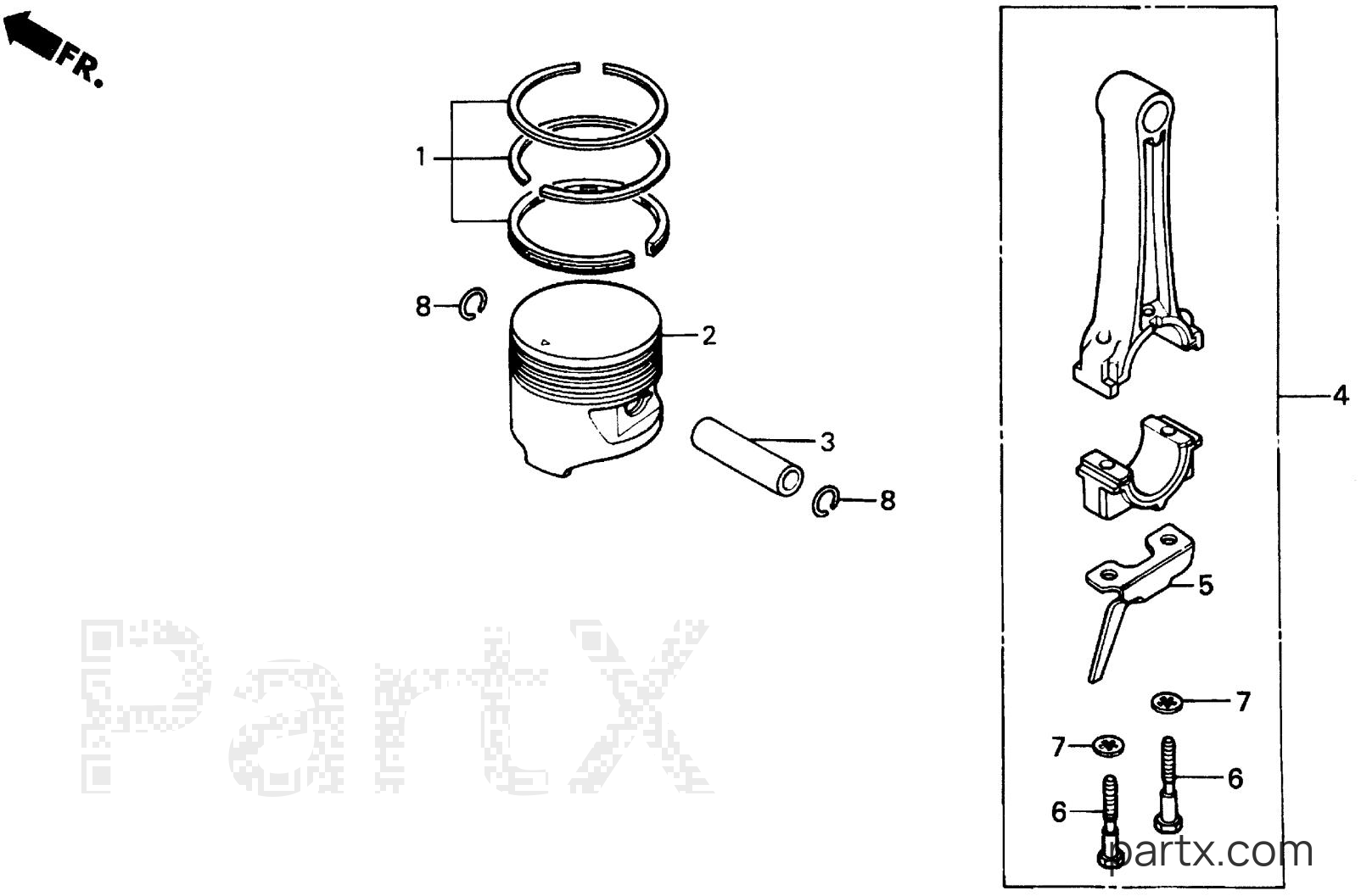 Honda HS70 TA - HS70 PISTON