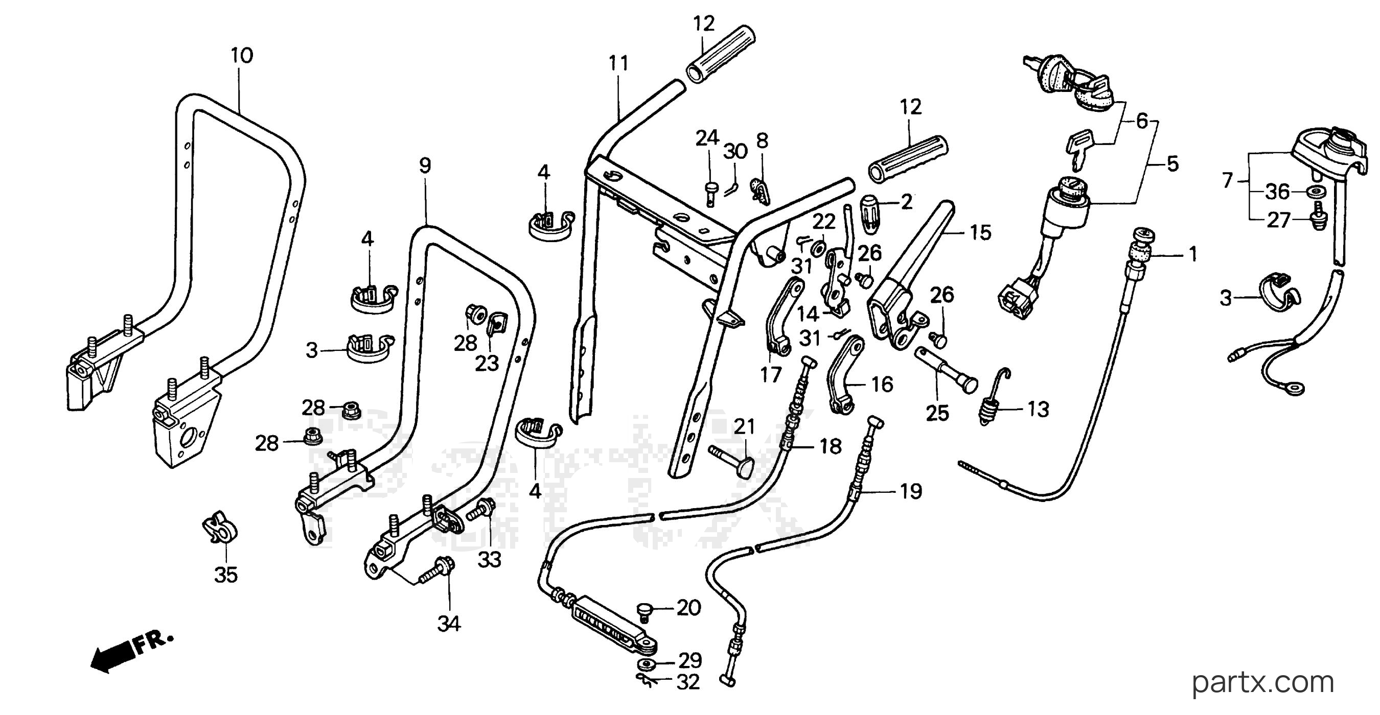 Honda HS622 TA/A - HANDLEBAR