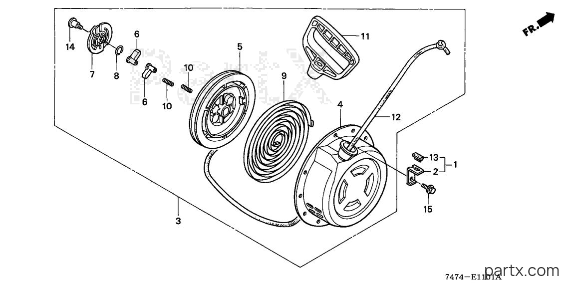 Honda HS621 AS/A - RECOIL STARTER (2)