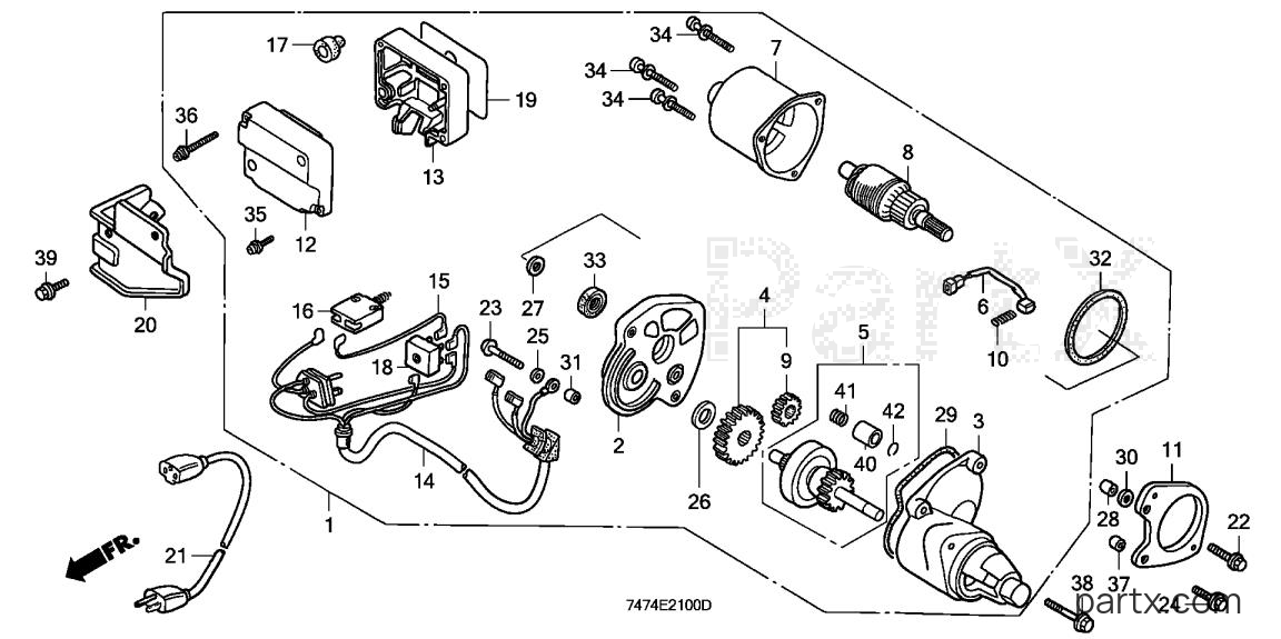 Honda HS621 AS/E - STARTER MOTOR