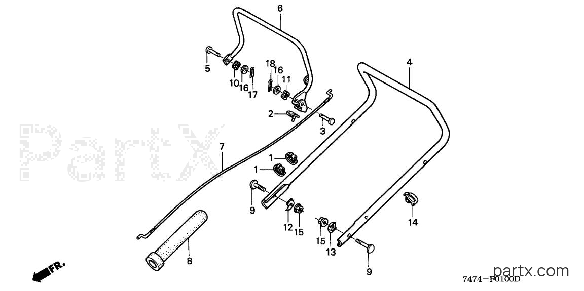Honda HS621 A/B - HANDLEBAR