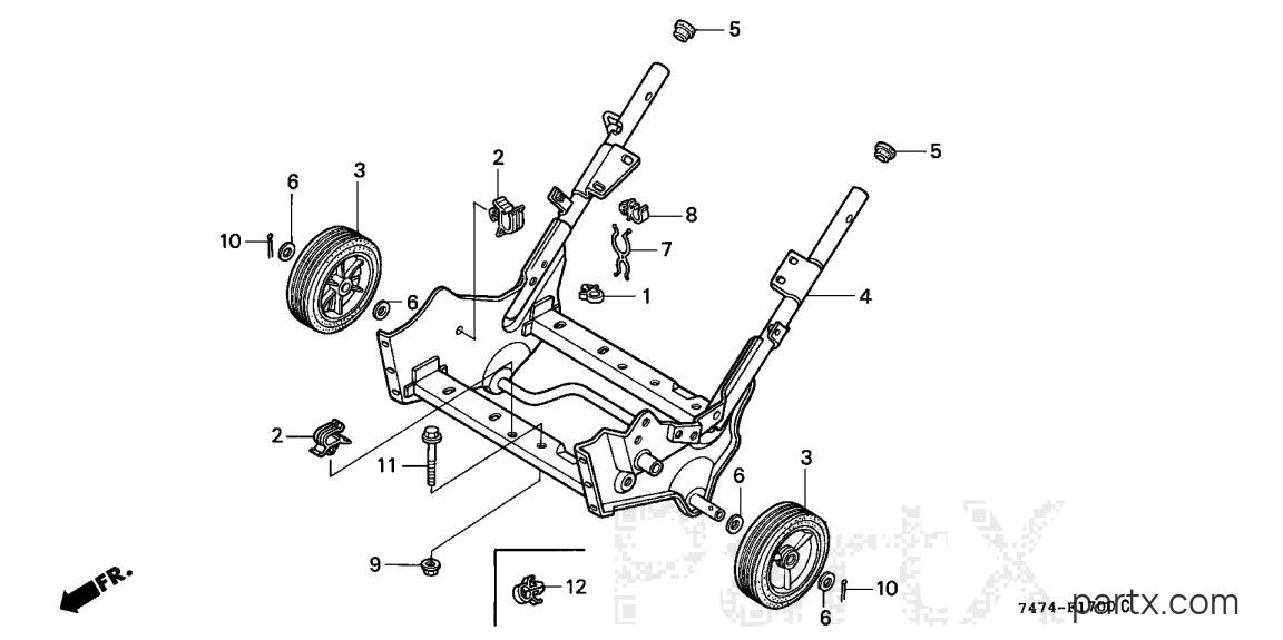 Honda HS521K1 AS - ENGINE BED