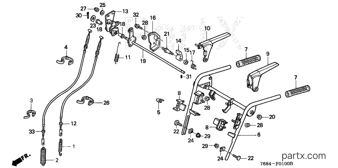 Honda HS928 WA - HANDLEBAR