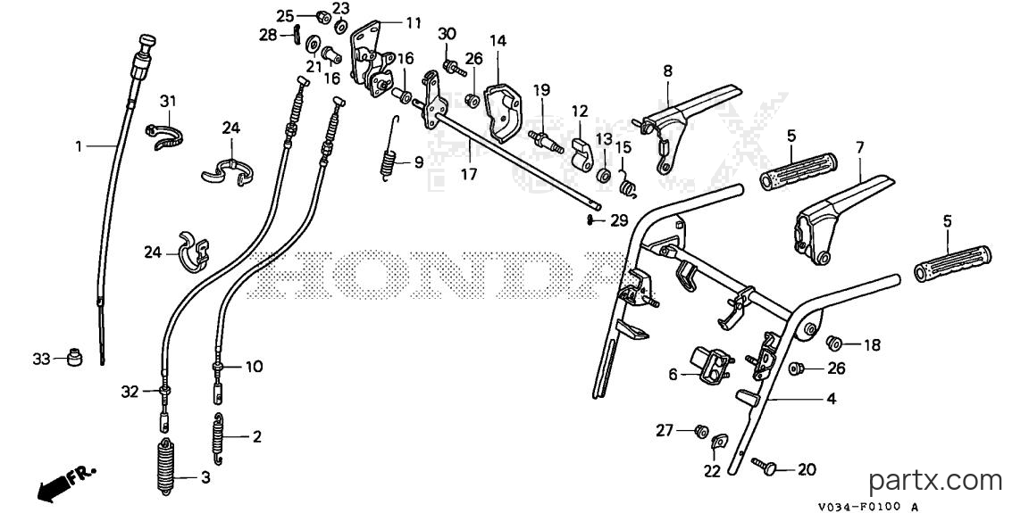 Honda HS1132 TA - HANDLEBAR